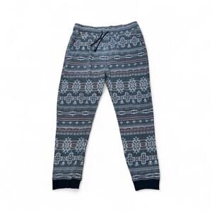 Beautiful Giant Jogger Men’s Large Gray Pull On Southwestern Aztec Sweatpants